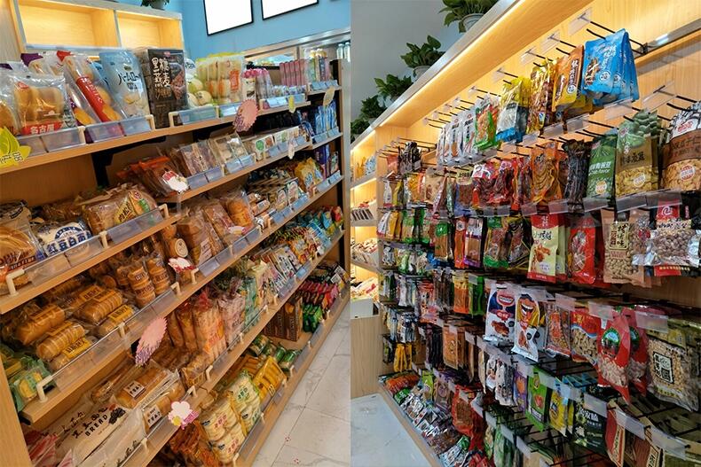 零食架干果零食貨架在超市便利店的應用與優勢